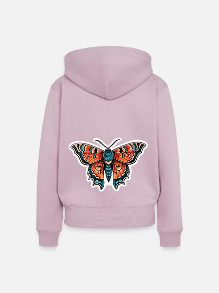 Motte Neo Traditional - Frauen Premium Bio Zip Hoodie - Altrosa