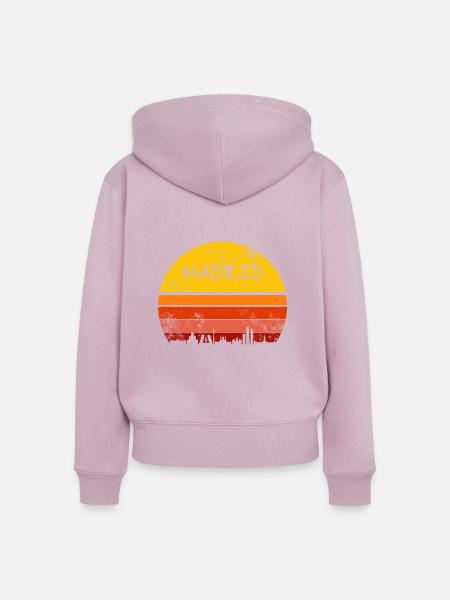 Madrid Retro Geschenk - Frauen Premium Bio Zip Hoodie - Altrosa