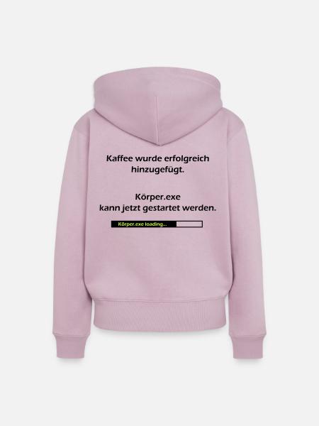 Körper.exe loading... - Frauen Premium Bio Zip Hoodie - Altrosa