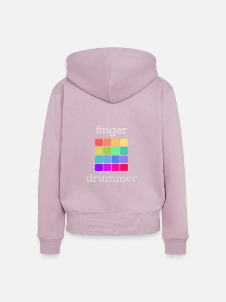 Beatmaker Drum Machine Geschenk Fingerdrummer - Frauen Premium Bio Zip Hoodie - Altrosa