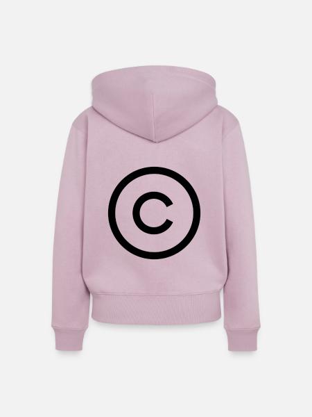Copyright Symbol - Frauen Premium Bio Zip Hoodie - Altrosa