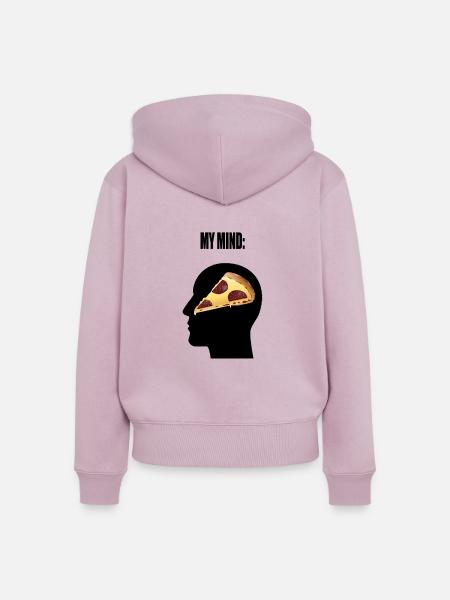 Pizza Foodie - Frauen Premium Bio Zip Hoodie - Altrosa