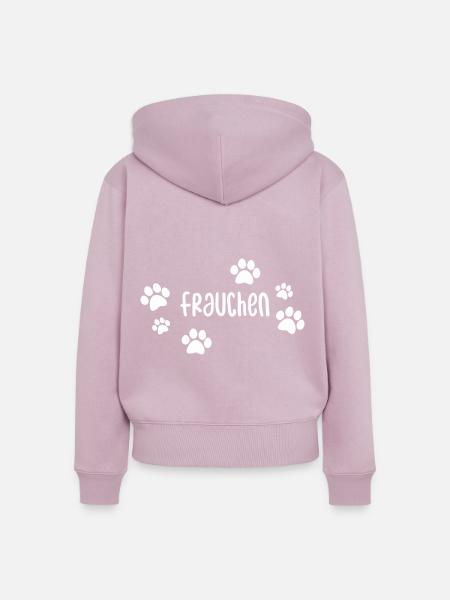 Frauchen Partnerdesign - Frauen Premium Bio Zip Hoodie - Altrosa