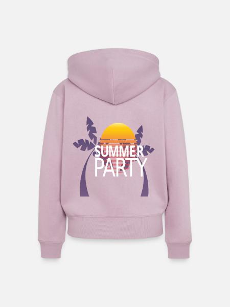Summer Party - Frauen Premium Bio Zip Hoodie - Altrosa