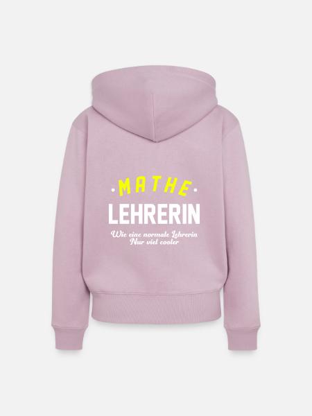 Mathe Lehrerin - Frauen Premium Bio Zip Hoodie - Altrosa