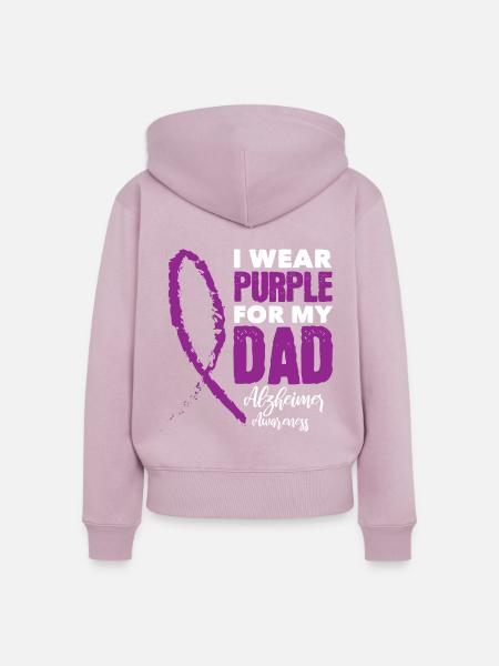 Alzheimer Purple - Frauen Premium Bio Zip Hoodie - Altrosa