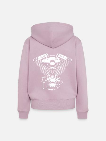 ENGINE MOTO - Frauen Premium Bio Zip Hoodie - Altrosa