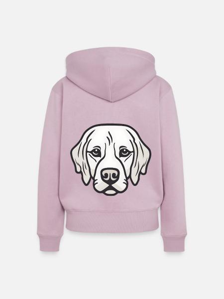 Treuer Blick - Frauen Premium Bio Zip Hoodie - Altrosa