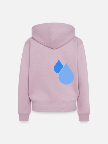 Wassertropfen - Frauen Premium Bio Zip Hoodie - Altrosa