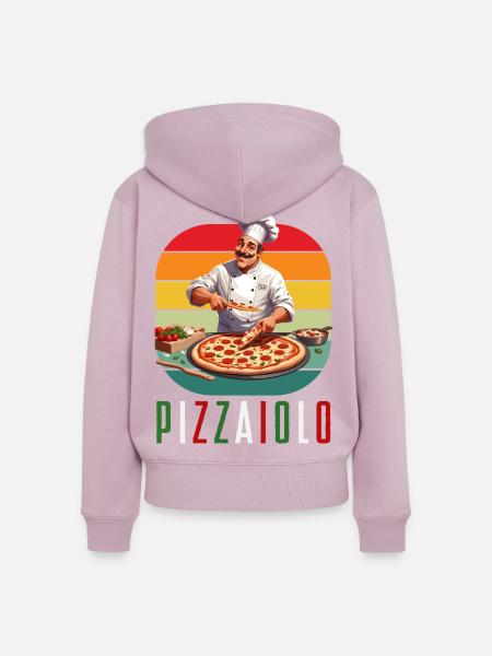 Pizzaiolo Pizza Bäcker Italienische Küche - Frauen Premium Bio Zip Hoodie - Altrosa