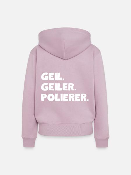 Geil. Geiler. Polierer - Frauen Premium Bio Zip Hoodie - Altrosa