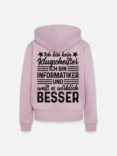 Informatiker - Frauen Premium Bio Zip Hoodie - Altrosa