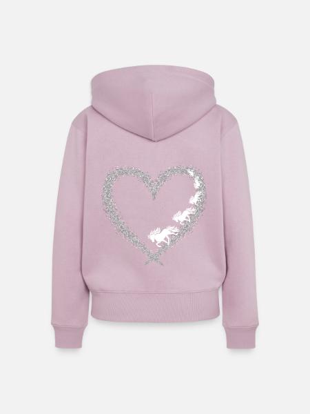 Herz mit Tölt - Frauen Premium Bio Zip Hoodie - Altrosa