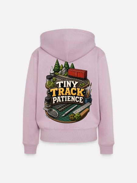 TINY TRACK PATIENCE Geduld - Frauen Premium Bio Zip Hoodie - Altrosa