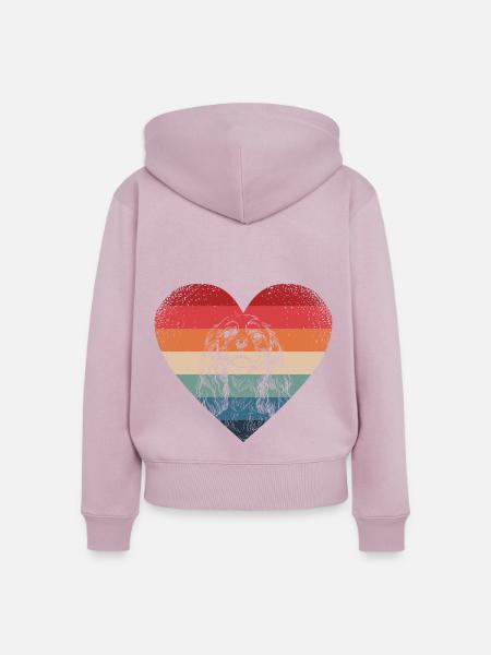 Cavalier King Charles Spaniel - Frauen Premium Bio Zip Hoodie - Altrosa