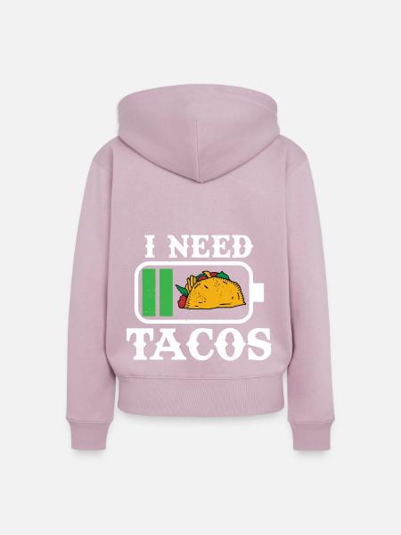 Funny I Needed Tacos - Frauen Premium Bio Zip Hoodie - Altrosa