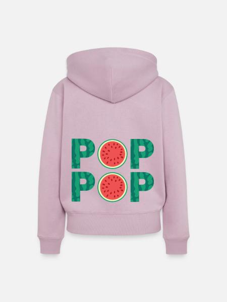 Watermelon Poppop - Frauen Premium Bio Zip Hoodie - Altrosa