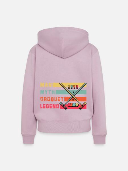 Man Myth Croquet Legend - Frauen Premium Bio Zip Hoodie - Altrosa