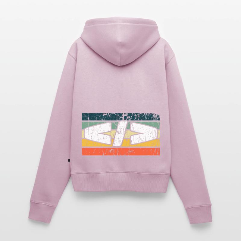 Retro Web Developer Programmer Coding Frauen Premium Bio Zip Hoodie