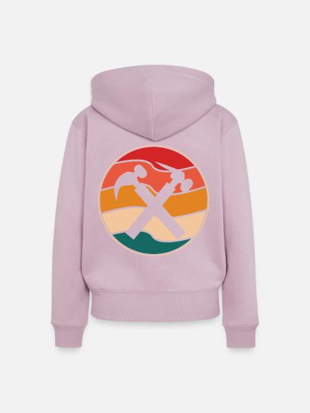 Mauerer Retro - Frauen Premium Bio Zip Hoodie - Altrosa