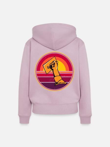 Maurer - Frauen Premium Bio Zip Hoodie - Altrosa