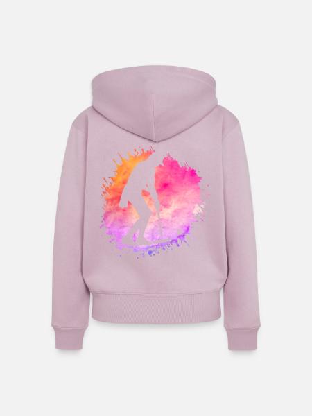 Krocket Retro - Frauen Premium Bio Zip Hoodie - Altrosa