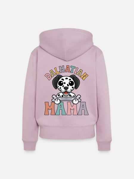 Dalmatian Mama - Frauen Premium Bio Zip Hoodie - Altrosa