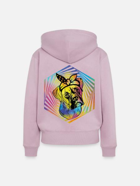 Boxer - Frauen Premium Bio Zip Hoodie - Altrosa