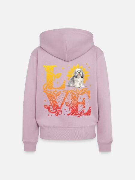 Havaneser Hund Love - Frauen Premium Bio Zip Hoodie - Altrosa