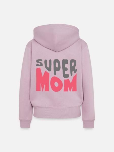 Supermom - Frauen Premium Bio Zip Hoodie - Altrosa