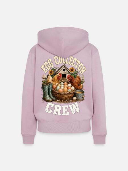 EGG COLLECTOR CREW - Frauen Premium Bio Zip Hoodie - Altrosa
