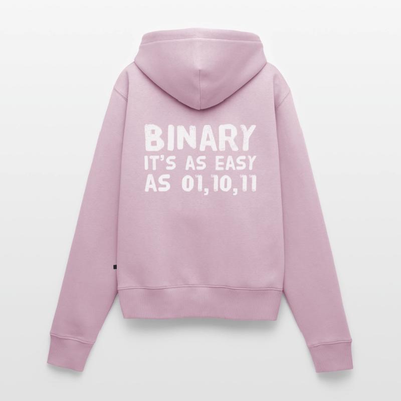 Computer scientist coder binary binary funny saying Women's Premium Organic Zip Hoodie