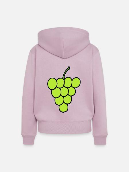 Grüne Weintrauben - Frauen Premium Bio Zip Hoodie - Altrosa