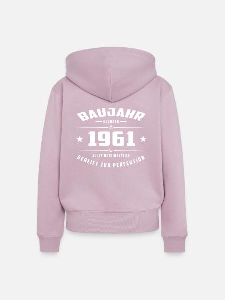 Baujahr - 1961 - Frauen Premium Bio Zip Hoodie - Altrosa