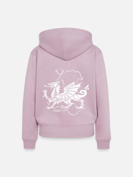 Rustikaler walisischer Drache - Frauen Premium Bio Zip Hoodie - Altrosa