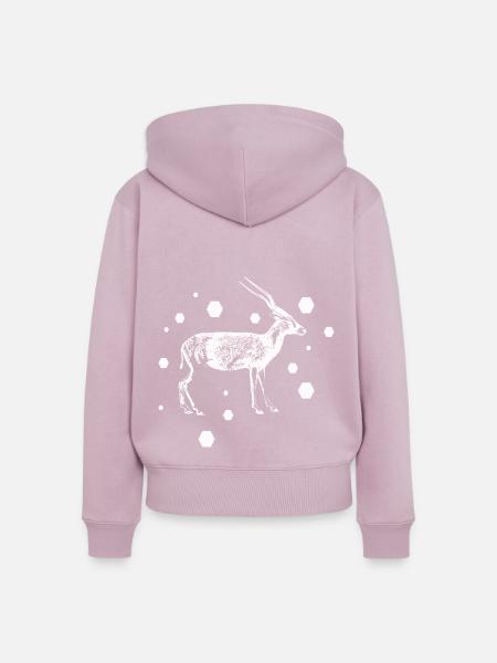 Reh - Rehkitz Natur Wald - Frauen Premium Bio Zip Hoodie - Altrosa