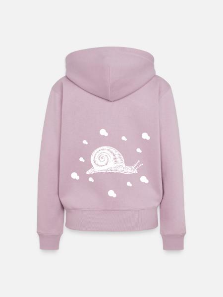 Schnecke - Tier Ackerschnecke Naturschutz - Frauen Premium Bio Zip Hoodie - Altrosa