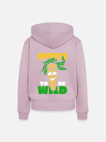 Mais Maiskolben Bauer - Frauen Premium Bio Zip Hoodie - Altrosa