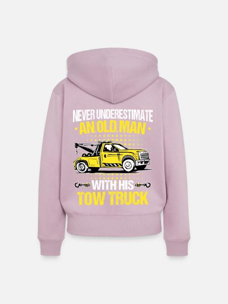 Abschleppwagen Truck Abschlepper - Frauen Premium Bio Zip Hoodie - Altrosa