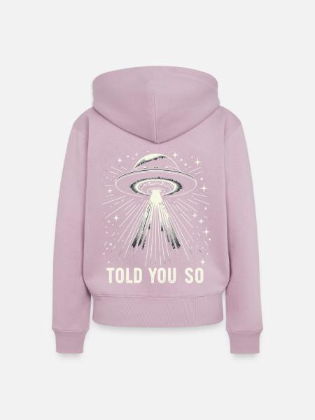 Alien UFO Aliens Außerirdischer - Frauen Premium Bio Zip Hoodie - Altrosa