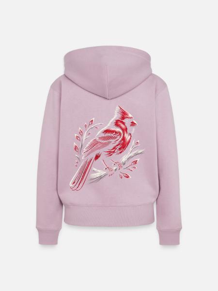 Kardinal Rotkardinal Vogel Roter Kardinal - Frauen Premium Bio Zip Hoodie - Altrosa