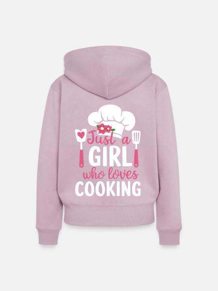 Koch Kochen Küchencheff Bäker - Frauen Premium Bio Zip Hoodie - Altrosa