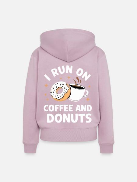 Donut Donuts Süßigkeiten Bagel - Frauen Premium Bio Zip Hoodie - Altrosa