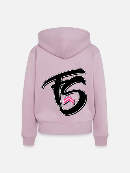 Frischer Stil - Frauen Premium Bio Zip Hoodie - Altrosa