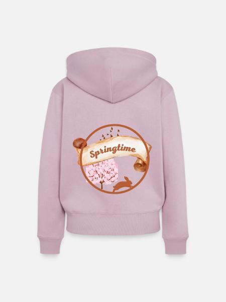 Springtime - Frauen Premium Bio Zip Hoodie - Altrosa