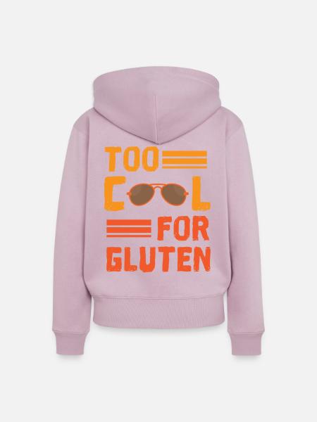 Zu cool für Gluten - Frauen Premium Bio Zip Hoodie - Altrosa