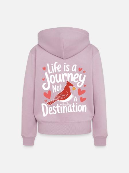 Kardinal Rotkardinal Vogel Roter Kardinal - Frauen Premium Bio Zip Hoodie - Altrosa