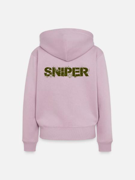 Sniper Army-Green - Frauen Premium Bio Zip Hoodie - Altrosa
