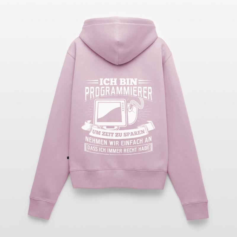 Ich bin Programmierer Coding Linux Nerd Frauen Premium Bio Zip Hoodie