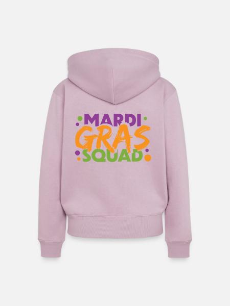 Mardi Gras Squad - Frauen Premium Bio Zip Hoodie - Altrosa